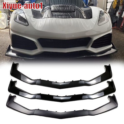 For Corvette 2014-2019 C7 | ZR1 Style Conversion Front Bumper Lower Lip Splitter