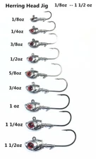 5 Pcs Herring Head Jig  Fishing jig Body Lure Raw Fishing Lure Bait 