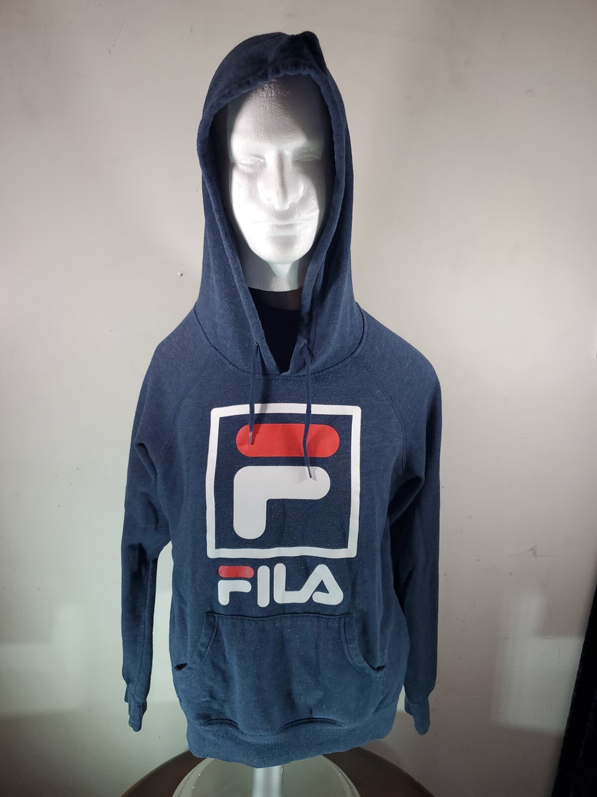 Felpa con cappuccio Fila vintage donna grande MULTICOLORE grafica manica lunga misto cotone