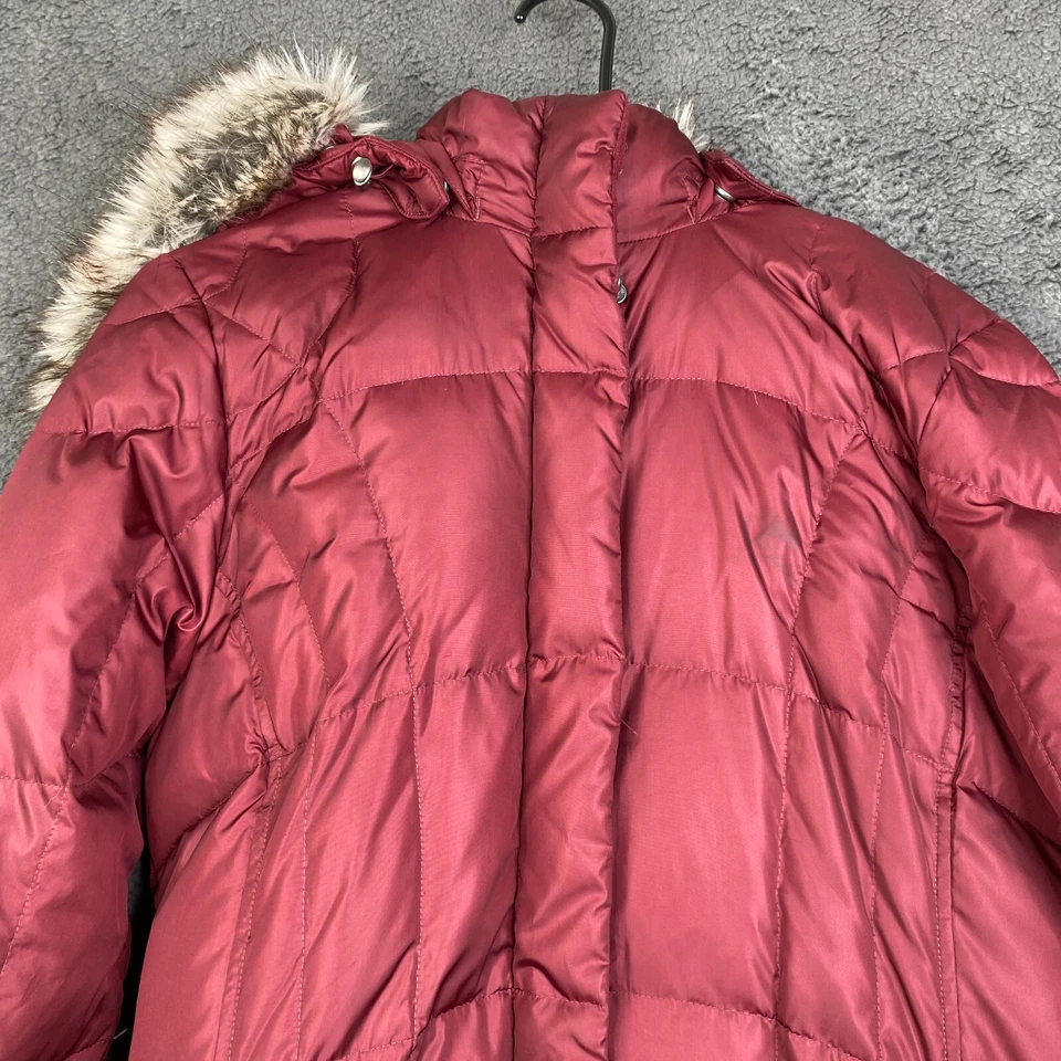 Eddie Bauer Womens Faux Fur Lodge Down Parka Coat Jacket Size TL - Image 2 of 4