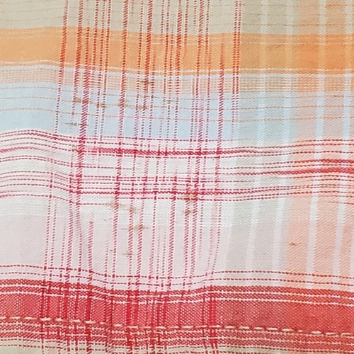 Eddie Bauer red & orange plaid button down size L - Picture 5 of 5