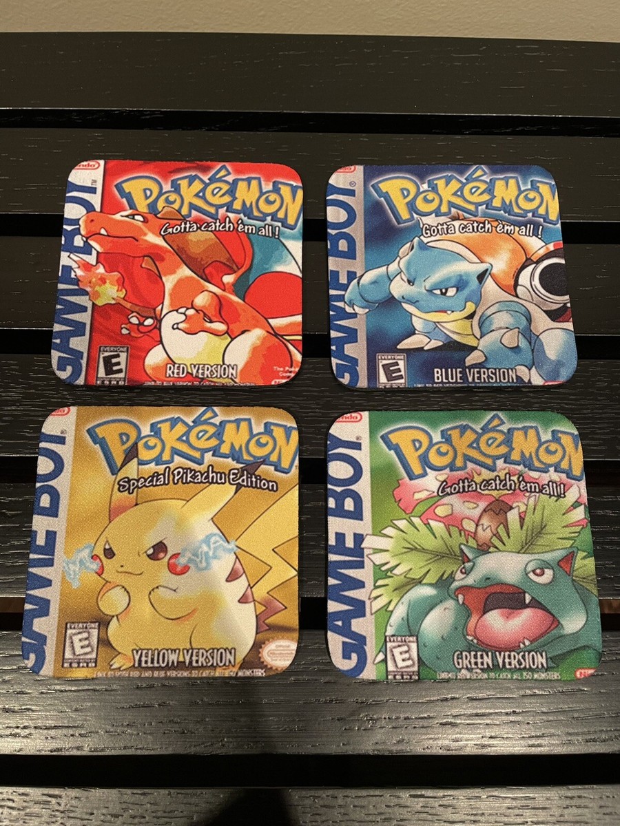 Pokemon Coaster Collection Pokemon Red Green Blue Yellow 4 Set