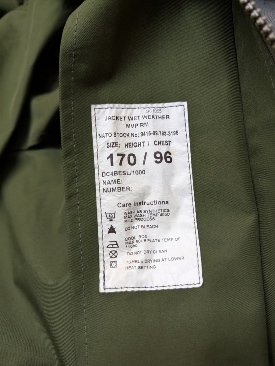 Veste Imperméable Royal Navy – MVP – Smock Moyen 170/96 – Occasion