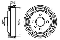 2X Bosch 0 986 477 021 Bremstrommel FüR Opel