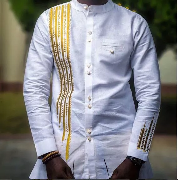 Long white shirt mens deals