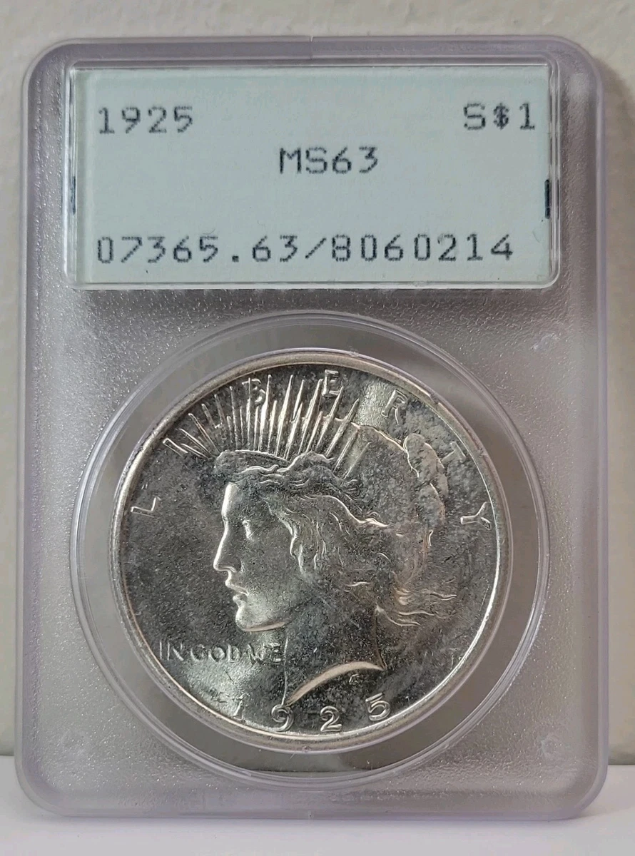MS 63 Graded 1925 Year Peace Dollars (1921-1935) for sale | eBay