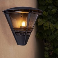 AußEnleuchte Wandlampe Leuchte Terrassenlampe Alu Gartenleuchte Anthrazit H 25Cm