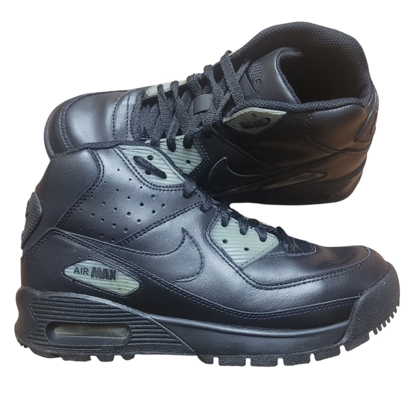 Nike Men's Air Max 90 Sneakerboots Black Leather - 317219-004 Size 5.5