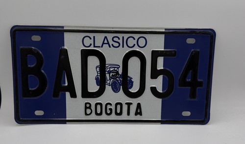Columbia Bogota Clasico License Plate # BAD 054