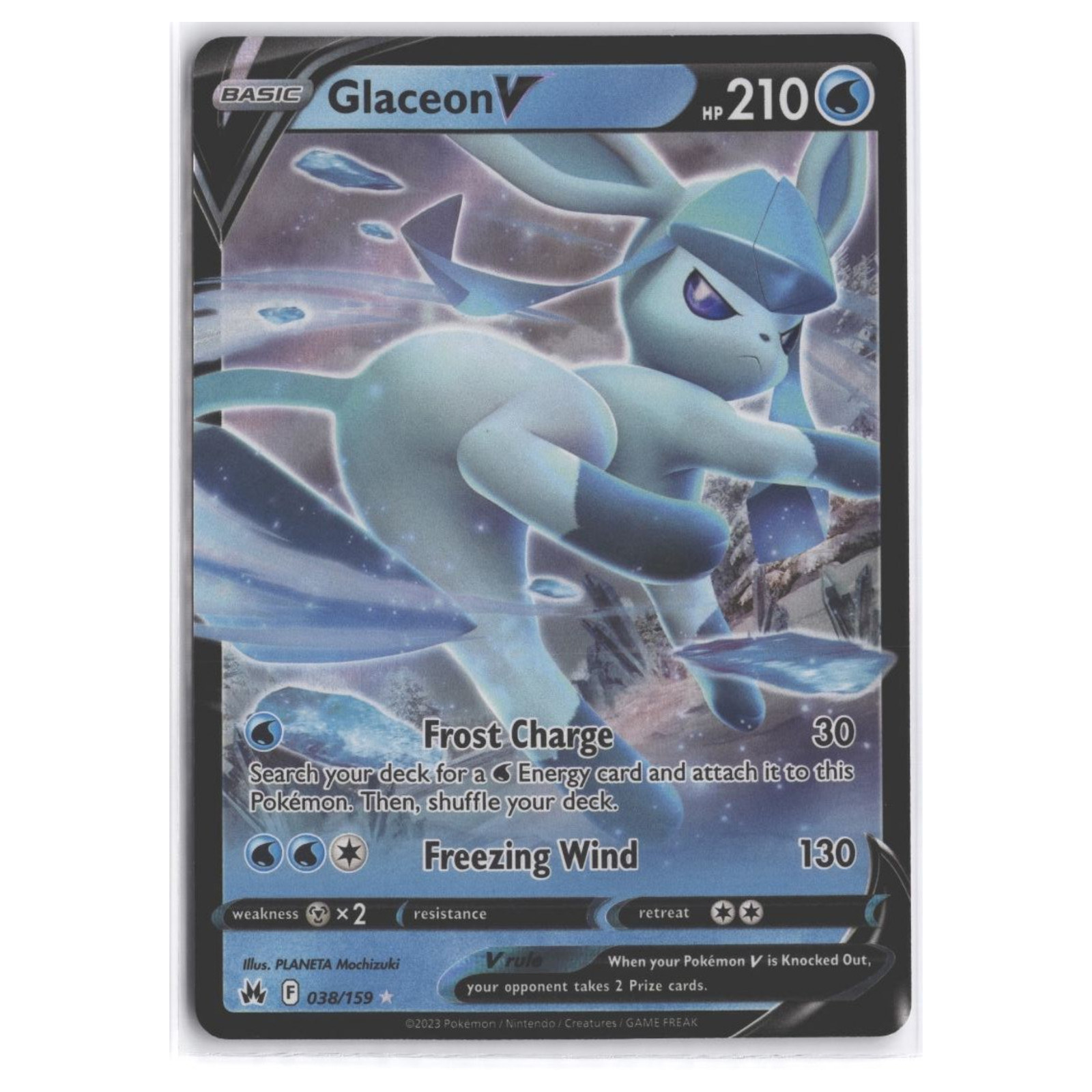 Glaceon V #38 2023 Sword - Shield Ultra Rare Pokemon Card