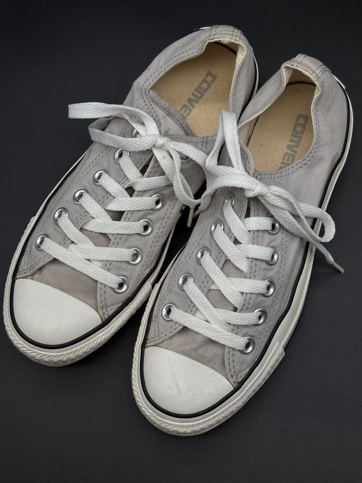 CONVERSE Shoes Men's UK 4.5 Sneakers Lace-Up Grey Unisex Casual thumbnail 3