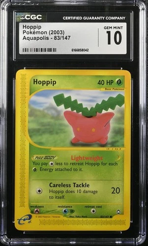 2003 Aquapolis Pokemon Hoppip CGC 10 83/147