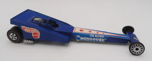 LOOK! CLEAN 1971 MATTEL "MONGOOSE" WEDGE REAR ENGINE DRAGSTER REDLINE MODEL!