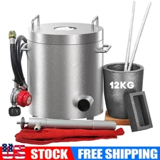 Propane Melting Furnace Kit 12KG Large Capacity 2700°F High Foundry Home Kilns
