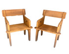 FBC Denmark Puzzle Chairs Set of 2 Danish Modern MCM Children’s Chair RARE VTG