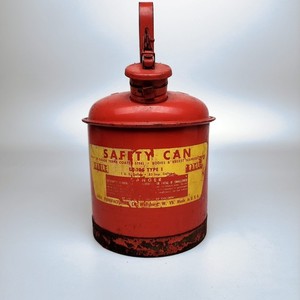 Eagle U1-10S Type 1 Vintage Safety Can 1 Gal Red Steel Gas Flammable USA ✅