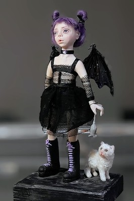 OOAK fairy fantasy art doll Fiona, Unikat Sammlerstück *  Halloween