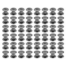 50 Sets Chicago Screws M5x4mm Nickel Plated Phillips Binding Post Rivets Black