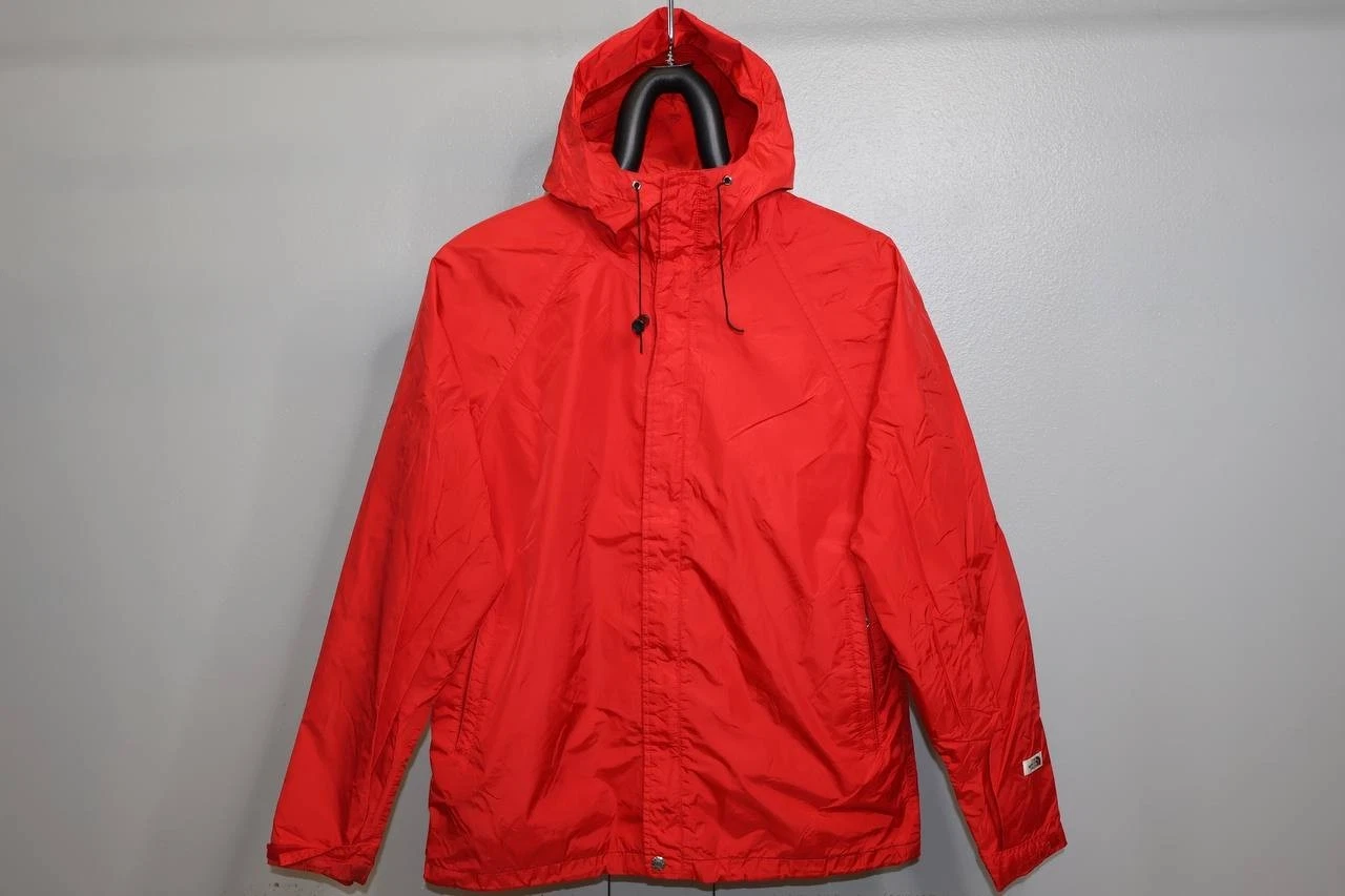 Vintage The North Face Gore-Tex Hooded Rain Jacket Red USA Made Men’s L
