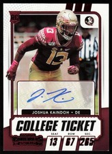 2021 Panini Contenders Draft Picks Joshua Kaindoh RC Auto Florida State
