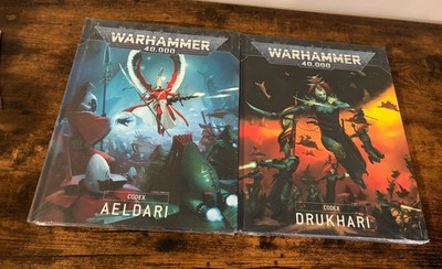 Warhammer 40k: Codex Drukhari and Codex Aeldari Books Brand New Sealed