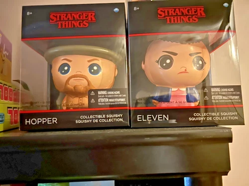 Stranger Things Collectible Squishy : Eleven & Hopper NEW