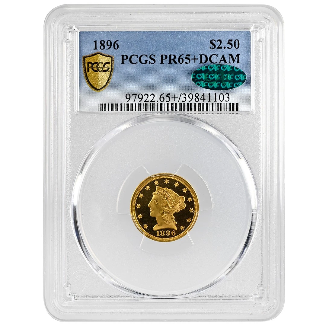 1896 $2.50 Liberty Head PCGS PR65+DCAM CAC