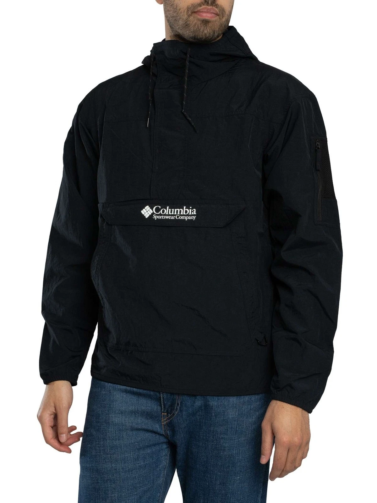 Columbia Men's Challenger Windbreaker Anorak Jacket, Black