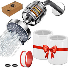 Filtered Shower Head High Pressure Shower Filter for Hard Water 5 Spray Mo