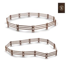 24 PIEZAS Juego de Cercas de Corral de Plástico Accesorios para Estatuillas de Animales de Granja,...