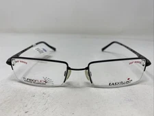 Easy Twist M ET876 90 54-19-145 Black Metal Half Rim Eyeglasses Frame CJ14