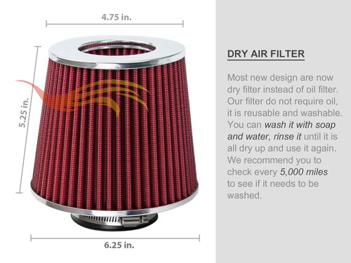 2.5 Inches 63 mm Cold Air Intake Cone Filter 2.5" NEW - Bild 6 von 8