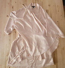 Victoria's Secret Short Satin Kimono Robe XS Nighty Champagne Small Lace