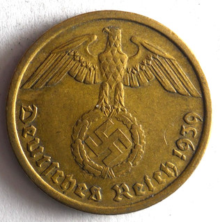 1939 G THIRD REICH GERMANY 10 REICHSPFENNIG GREAT VINTAGE Coin Lot #T1