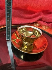 Seltene Miniatur-Tasse mit Untertasse Bareuther Bavaria, vergoldet, ca. 950Jahre