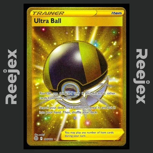 Ultra Ball - 186/172 - Secret Rare - Brilliant Stars - Pokemon Card - NM/M