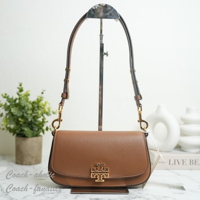 Tory Burch Britten Convertible Leather Crossbody in Moose 138772