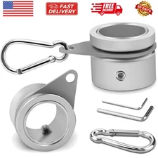 1.25" Flag Pole Rings, Aluminum Alloy Flagpole Rings 360° Rotating Anti Wrap ...