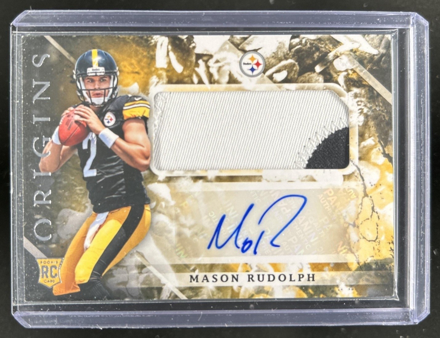 Mason Rudolph Panini Origins #116 Jumbo Patch Autograph