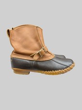 Vintage 1970s LL Bean Maine Hunting Shoe Duck Boots Buckle Leather USA Mens 10