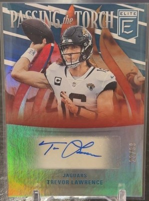 2022 Panini Donruss Elite Trevor Lawrence Auto Passing the Torch /99 SSP