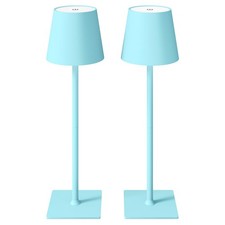 2 Pack Cordless Table Lamps, 3 Colors Stepless Dimming, 5000mAh Rechargeable ...