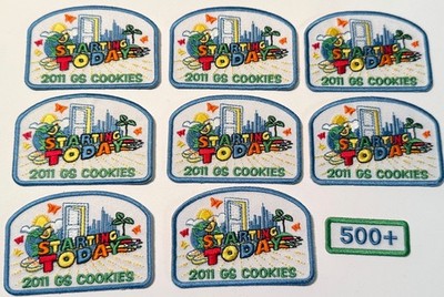 Girl Scout 2011 Starting Today Cookie Patches Lot of 9