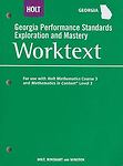 Holt Mathematics Georgia: Performance Standards Exploration and Mastery Work...