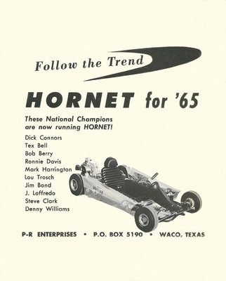Vintage 1965 P-R Enterprises Hornet Go-Kart Ad