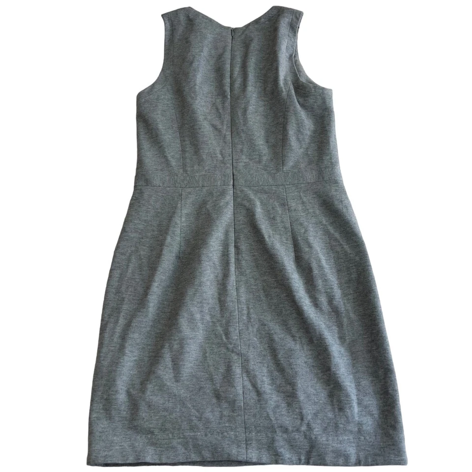 Vestido Poleci Mini Shift Gris Viscosa Nylon Elástico Sin Mangas Bolsillos Talla 4 Foto 2 de 4