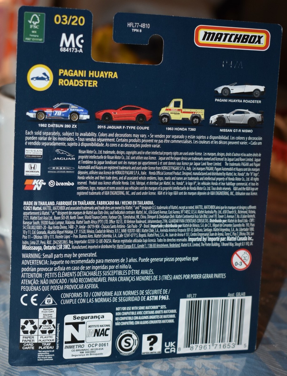 MATCHBOX COLLECTORS PAGANI HUAYRA ROADSTER # 03/20 NEW | eBay UK