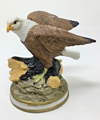 Bald Eagle Brown  Birds in Flight  Americana Royal Heritage Porcelain Figurine 