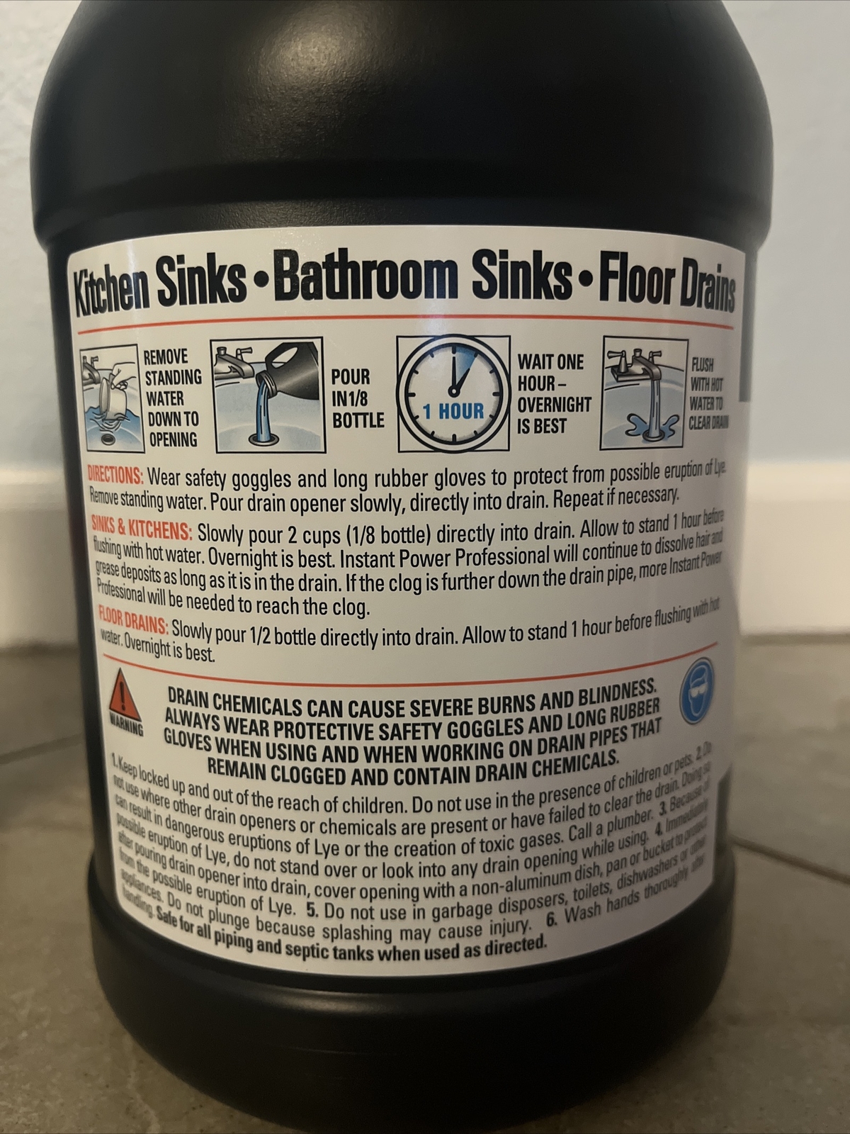 Instant Power Professional Heavy Duty Drain Opener 2 Pack, 1 Gallon
