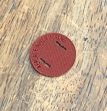 Round Insulator Disc - Paperboard plug cover, red, bakelite vintage replacement